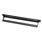 LogiLink 19" patch panel 24 Keystone jack csatlakozóhoz, 1U, terheletlen, fekete