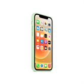 Apple iPhone 12 / 12 Pro MagSafe-rögzítésű szilikon tok - Pisztácia