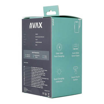 AVAX WH600 Feely+ Vezeték nélküli szellőzőrácsra rögzíthető autós töltő, 15W