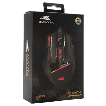 Baracuda BGM-041B MANTA vezetékes gamer egér - RGB - fekete