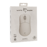 White Shark WGM-5015W AERO vezeték nélküli gamer egér - fehér