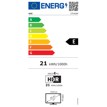 AOC 27" 27E3QAF Full HD - WLED