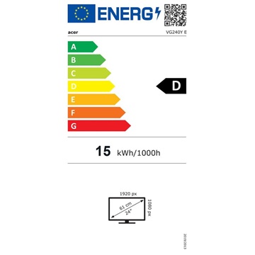 Acer 23.8" Nitro VG240YEbmiix  ZeroFrame FreeSync monitor - IPS - 100Hz | 2 év garancia | - dobozsérült termék