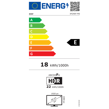 Acer 23.8" Nitro XF240YM3biiph ZeroFrame FreeSync Premium - IPS - 180Hz | 2 év garancia |