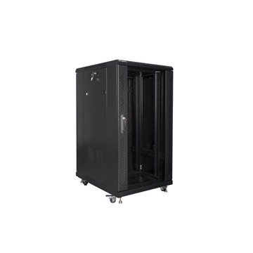 Lanberg 19" szabadon álló rack szekrény 22U/600X800 lapraszerelt, fekete