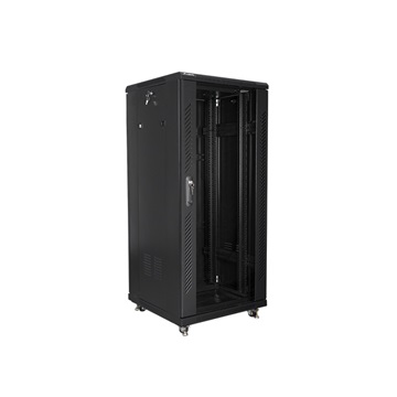 Lanberg 19" szabadon álló rack szekrény 27U/600X600 lapraszerelt, fekete