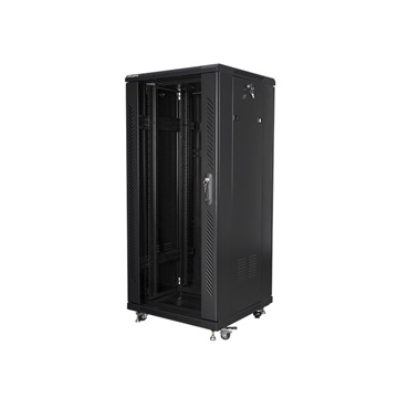 Lanberg 19" szabadon álló rack szekrény 27U/600X600 lapraszerelt, fekete