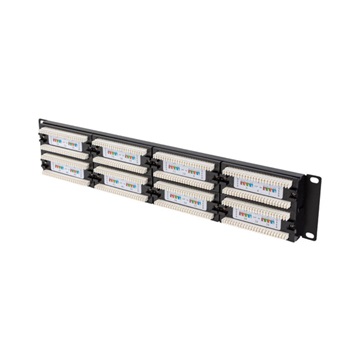 Lanberg Patch panel 48 port 2U 19" CAT.5e fekete