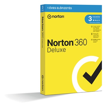 Norton 360 Deluxe - 21416696 - 25GB HU 1 felhasználó, 3 eszköz/1 év, dobozos