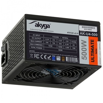 Akyga 500W - Ultimate - 12cm - 80+ Bronze - AK-U4-500