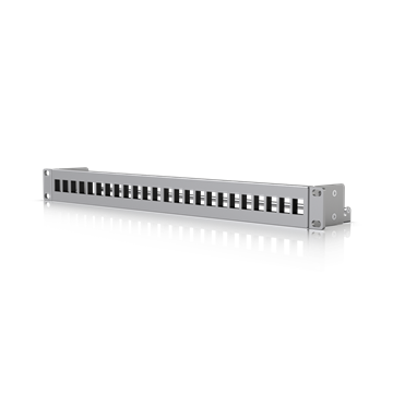 Ubiquiti 1U üres patch panel, 24-portos, ezüst színű