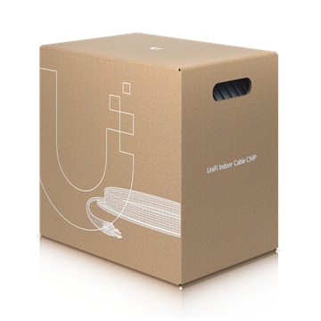 Ubiquiti UniFi Indoor Cable CMP Cat.6 UTP kábel, fehér, 305m dob