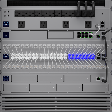 Ubiquiti UniFi Etherlighting patch kábel 12m, UTP, fehér, Cat.6