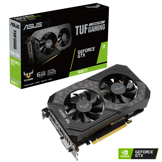 VGA ASUS NVIDIA GTX 1660 Ti 6GB GDDR6 - TUF-GTX1660TI-6G-EVO-GAMING